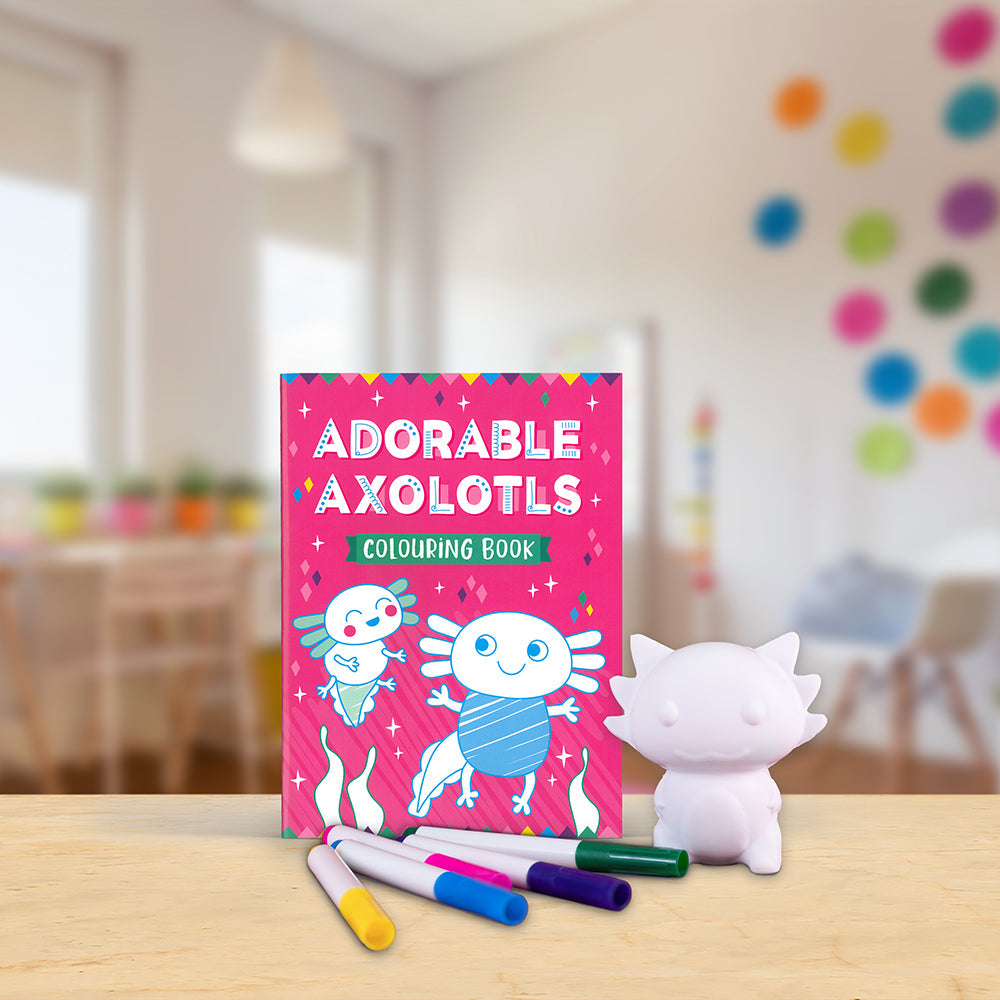 Product image 3 of Colour Your Own Axolotl Squishy, a box set for ages 3+, by Make Believe Ideas.
