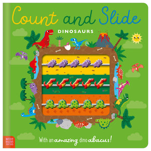 Product image 1 of Count and Slide Dinosaurs, a board book for ages 3+, by Make Believe Ideas.