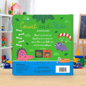 Product image 6 of Count and Slide Dinosaurs, a board book for ages 3+, by Make Believe Ideas.