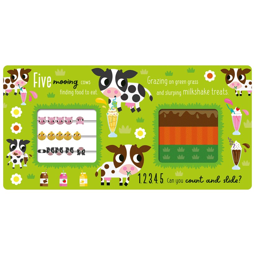 Product image 9 of Count and Slide Farmyard Friends, a board book for ages 3+, by Make Believe Ideas.