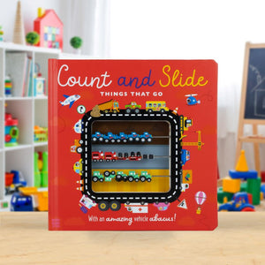 Product image 2 of Count and Slide Things That Go, a board book for ages 3+, by Make Believe Ideas.