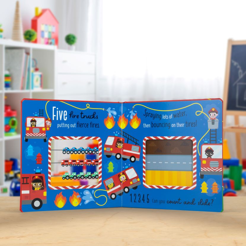 Product image 4 of Count and Slide Things That Go, a board book for ages 3+, by Make Believe Ideas.