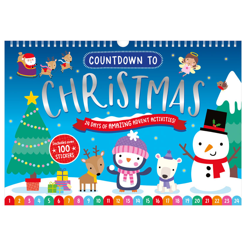 Product image 1 of Countdown to Christmas (Blue 2022), a sticker activity book for ages 4+, by Make Believe Ideas.