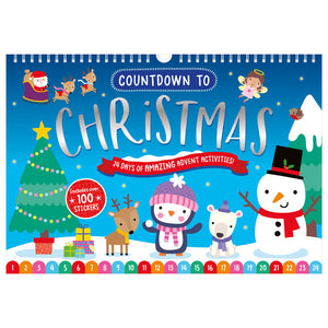 Product image 1 of Countdown to Christmas (Blue 2022), a sticker activity book for ages 4+, by Make Believe Ideas.