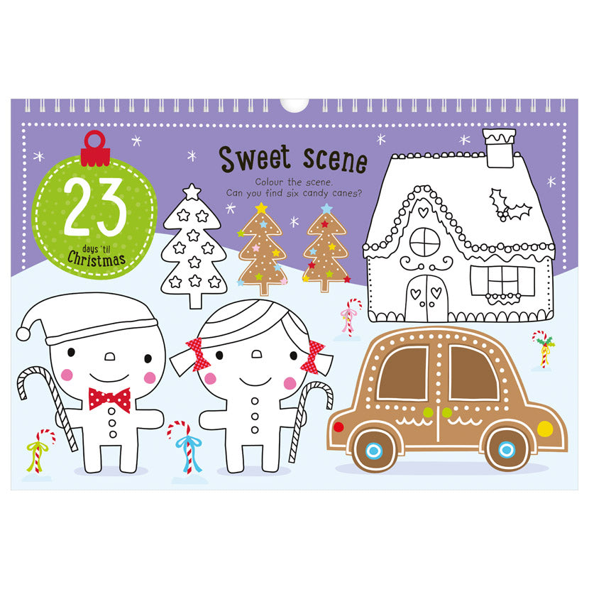 Product image 2 of Countdown to Christmas (Green 2022), a sticker activity book for ages 4+, by Make Believe Ideas.