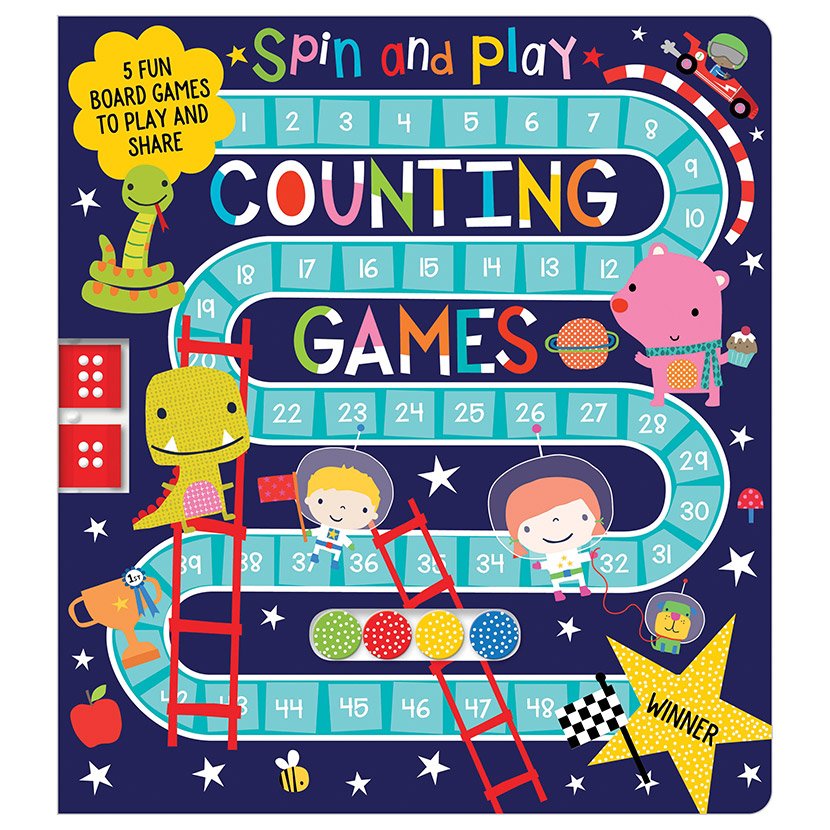 Product image 1 of Counting Games, a board book for ages 5+, by Make Believe Ideas.