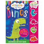 Product image 1 of Create and Play Dinos Colouring Activity Book, a sticker activity book for ages 3+, by Make Believe Ideas.