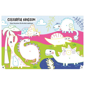 Product image 3 of Create and Play Dinos Colouring Activity Book, a sticker activity book for ages 3+, by Make Believe Ideas.