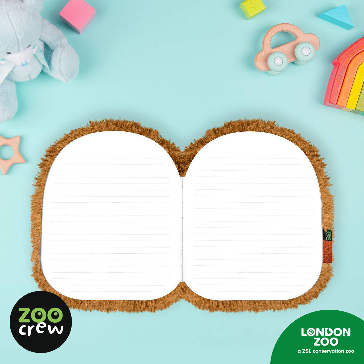 Product image 3 of Cuddly Lined Notebook Lion, a stationery item for ages 3+, by Make Believe Ideas.