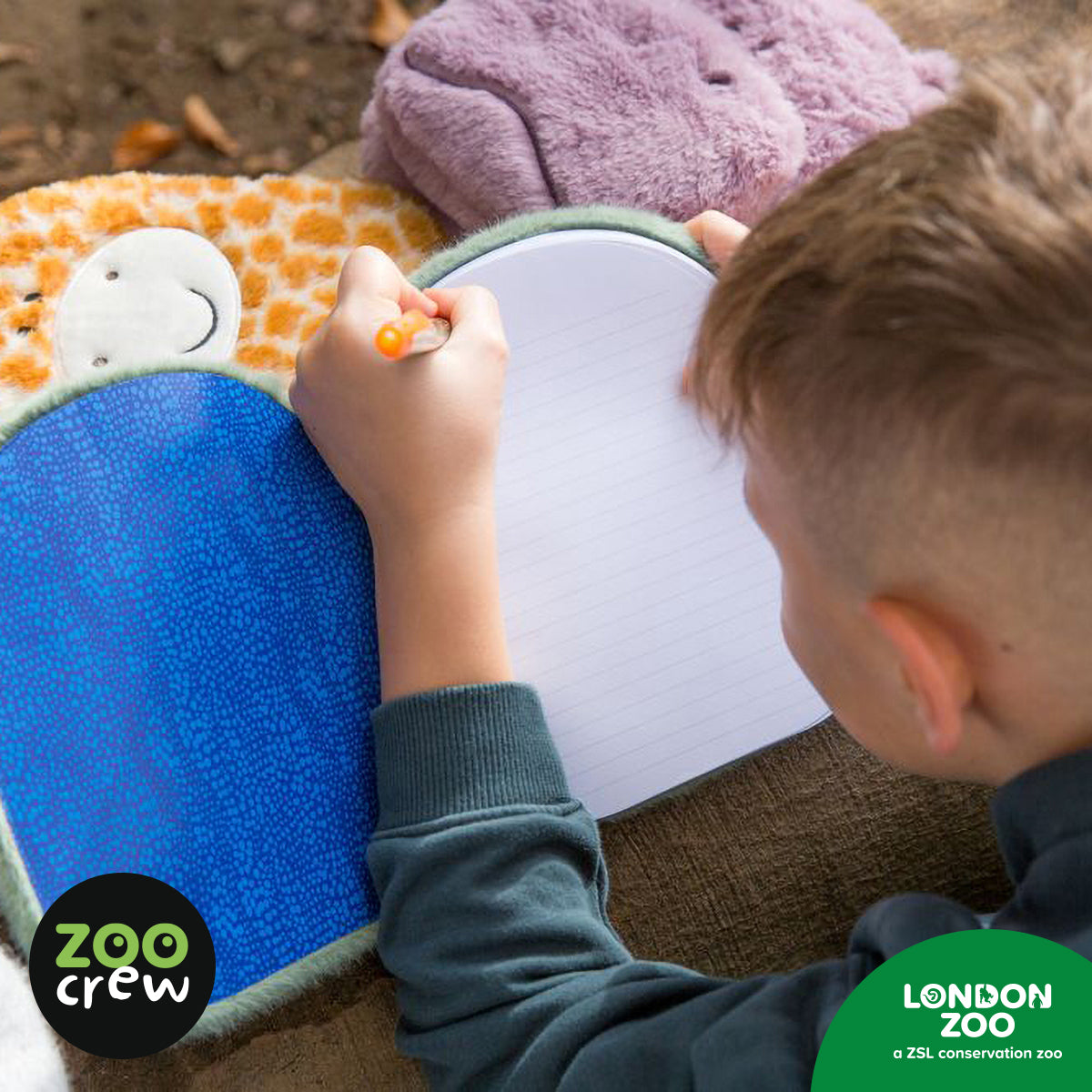 Product image 6 of Cuddly Lined Notebook Pygmy Hippo, a stationery item for ages 3+, by Make Believe Ideas.