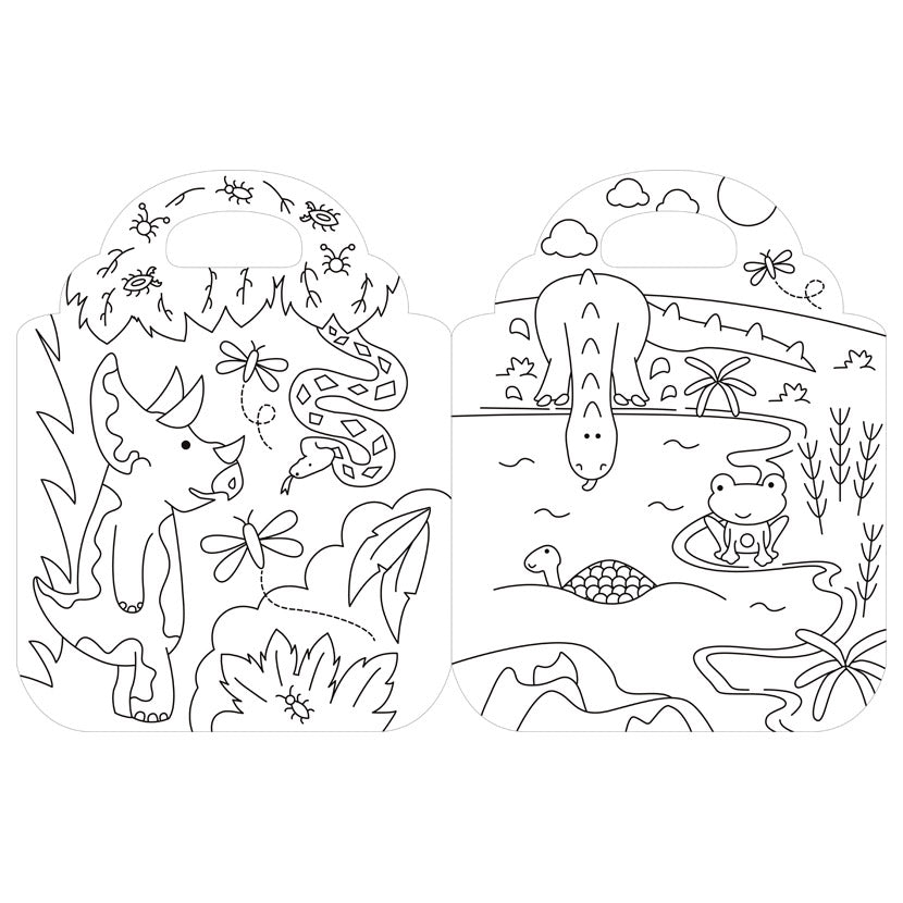Product image 2 of Dino Kingdom, a colouring book for ages 3+, by Make Believe Ideas.