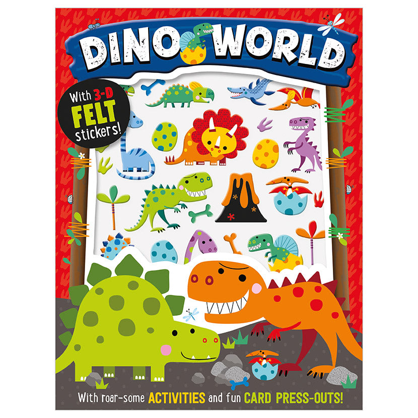 Product image 1 of Dino World Activity Book, a sticker activity book for ages 4+, by Make Believe Ideas.