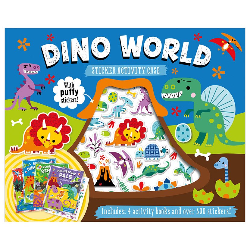 Product image 1 of Dino World Sticker Activity Case, a box set for ages 4+, by Make Believe Ideas.