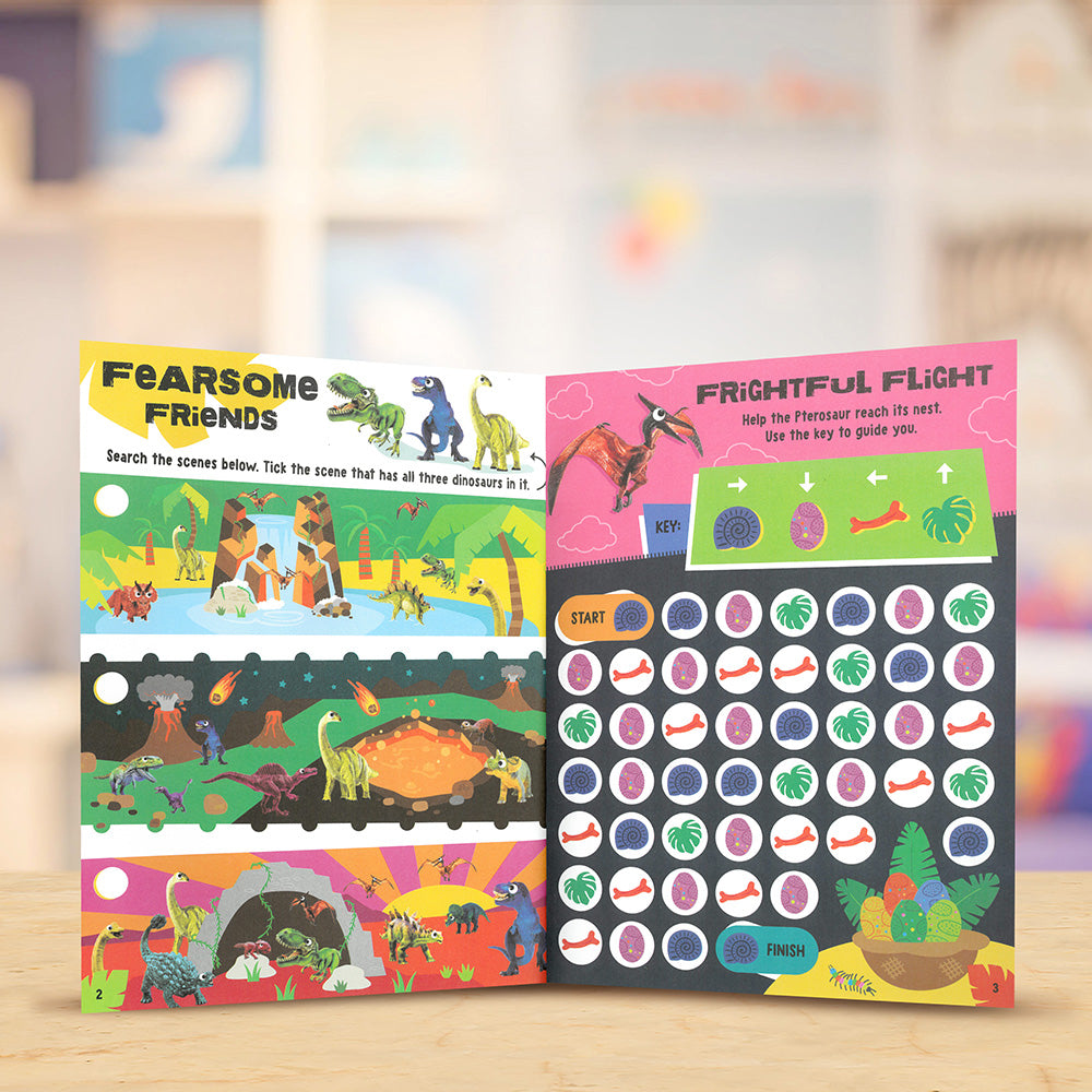 Product image 3 of Dinosaurs Activity Book, a sticker activity book for ages 4+, by Make Believe Ideas.
