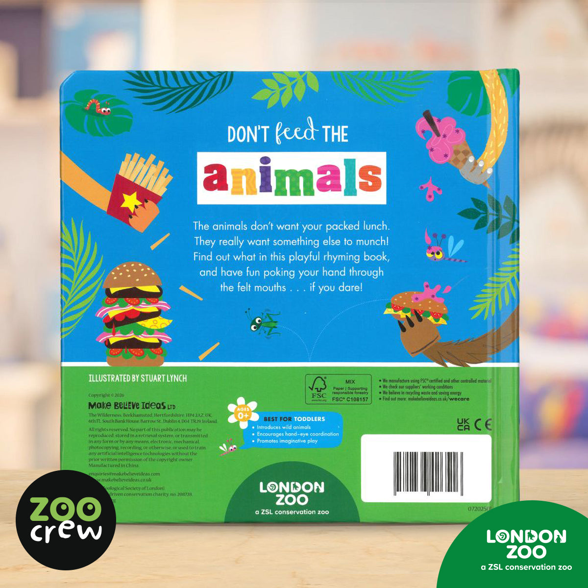 Product image 5 of Don't Feed the Animals, a board book for ages 0+, by Make Believe Ideas.