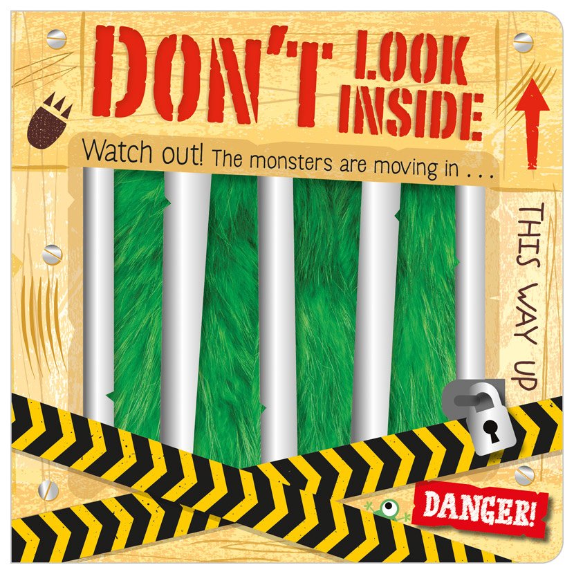 Product image 1 of Don't Look Inside (the monsters are moving in), a board book for ages 0+, by Make Believe Ideas.