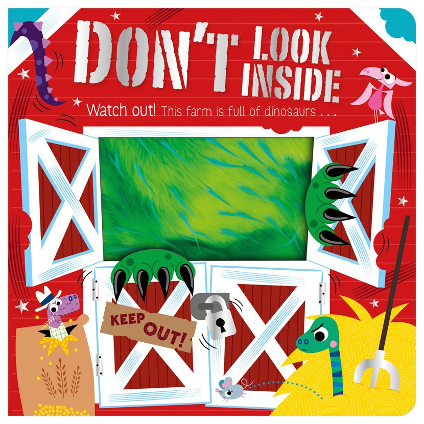 Product image 1 of Don't Look Inside (this farm is full of dinosaurs), a board book by Make Believe Ideas.