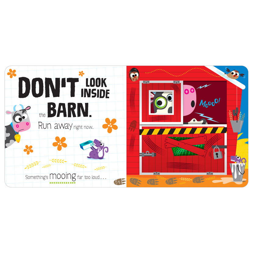Product image 6 of Don't Look Inside (this farm is full of dinosaurs), a board book by Make Believe Ideas.