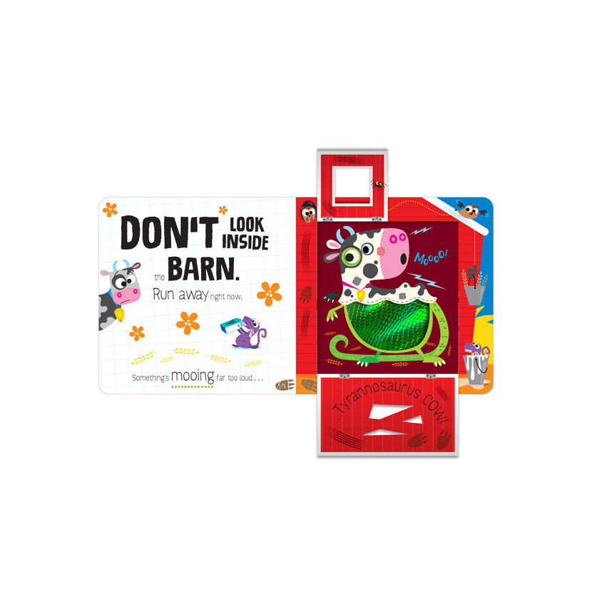 Product image 7 of Don't Look Inside (this farm is full of dinosaurs), a board book by Make Believe Ideas.