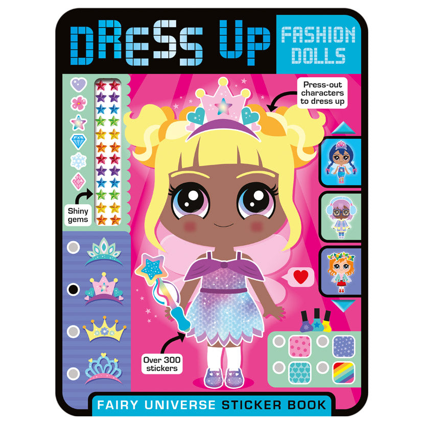 Product image 1 of Dress Up Fashion Dolls Fairy Universe, a sticker activity book for ages 5+, by Make Believe Ideas.