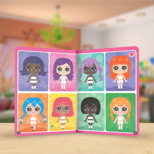 Product image 4 of Dress Up Fashion Dolls Snack Planet, a sticker activity book for ages 5+, by Make Believe Ideas.