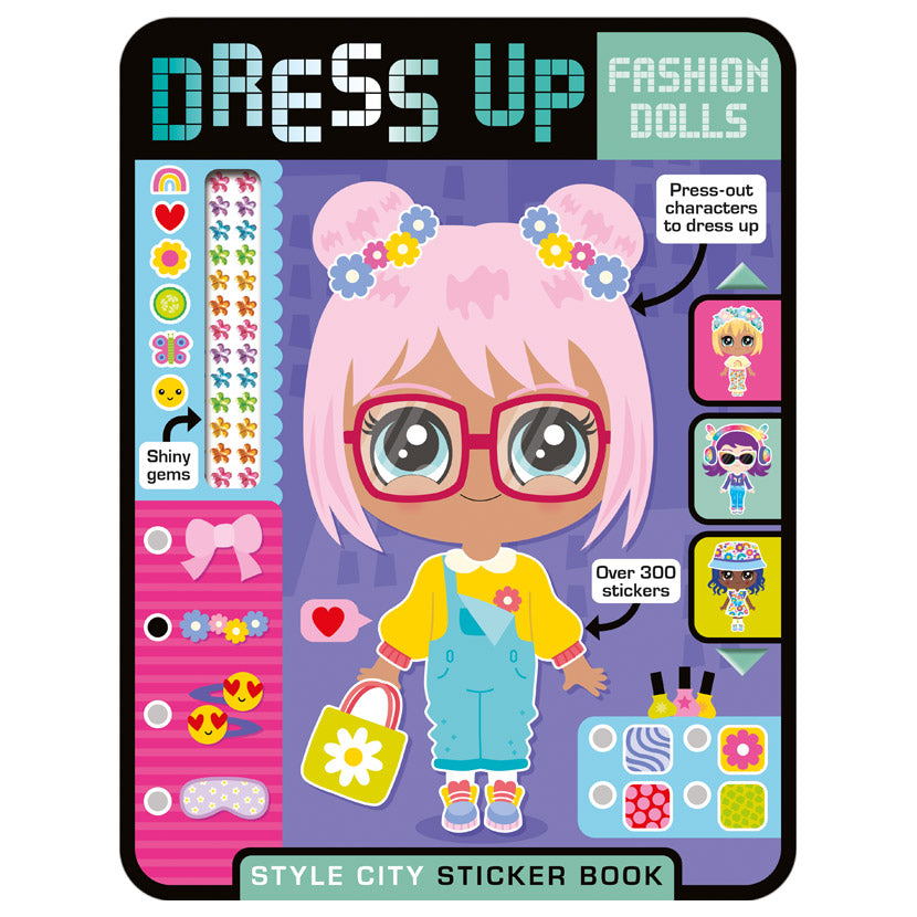 Product image 1 of Dress Up Fashion Dolls Style City, a sticker activity book for ages 5+, by Make Believe Ideas.