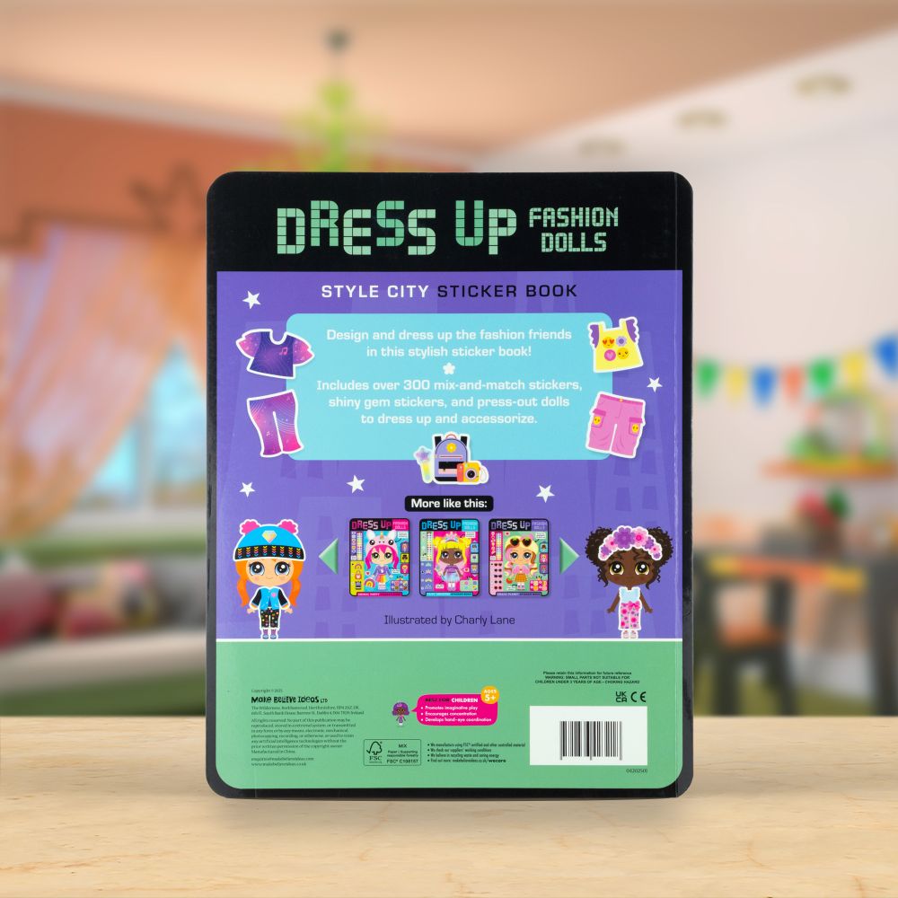 Product image 6 of Dress Up Fashion Dolls Style City, a sticker activity book for ages 5+, by Make Believe Ideas.