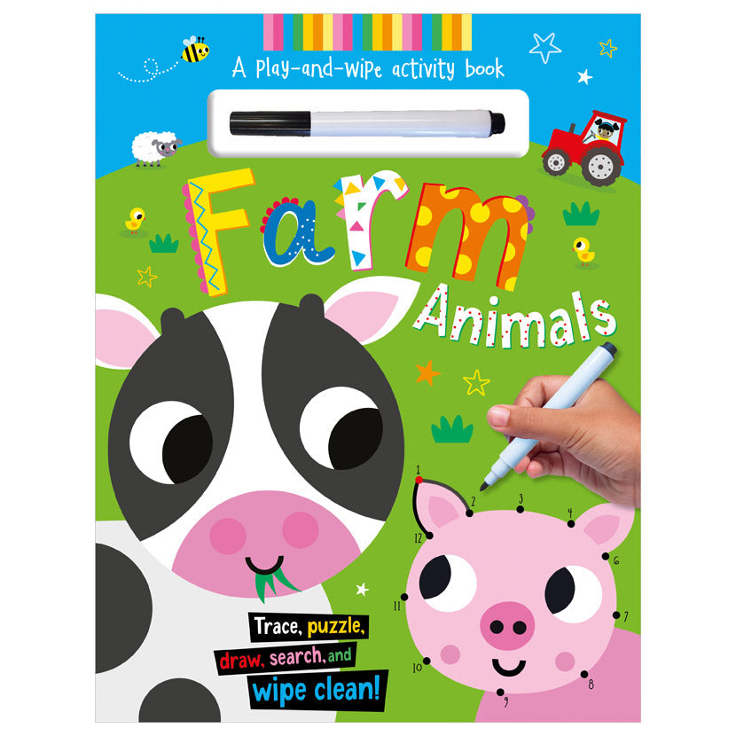 Product image 1 of Farm Animals, a sticker activity book for ages 3+, by Make Believe Ideas.