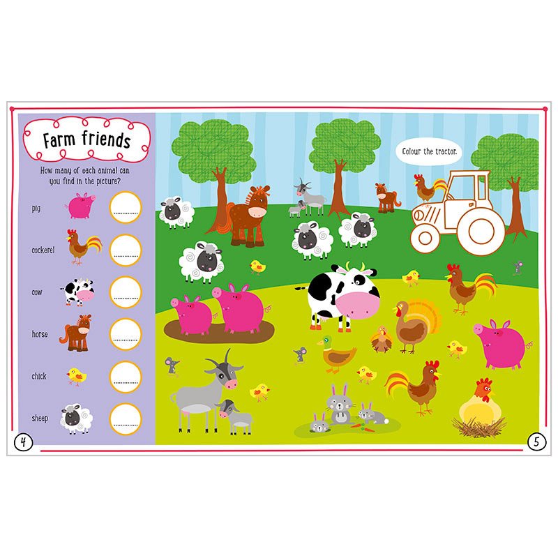 Product image 2 of Farmyard Fun, a sticker activity book for ages 3+, by Make Believe Ideas.