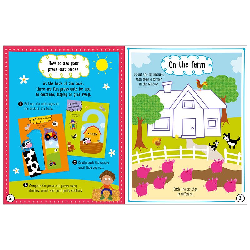 Product image 3 of Farmyard Fun, a sticker activity book for ages 3+, by Make Believe Ideas.