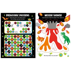 Product image 7 of Glow in the Dark Dino Land Activity Book, a sticker activity book for ages 4+, by Make Believe Ideas.