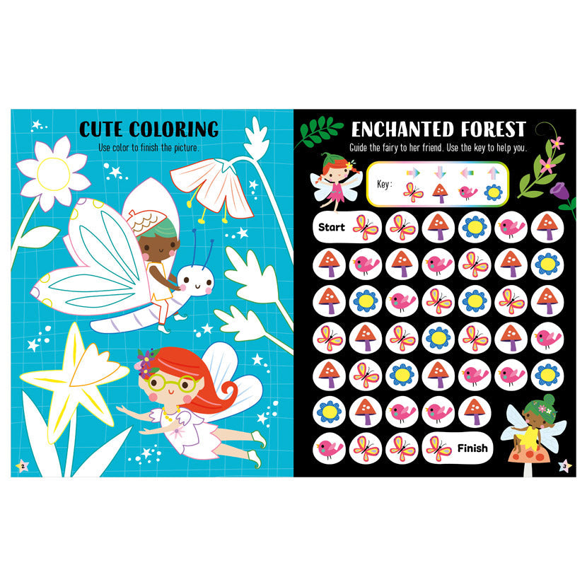 Product image 2 of Glow in the Dark Fairyland Activity Book, a sticker activity book for ages 4+, by Make Believe Ideas.