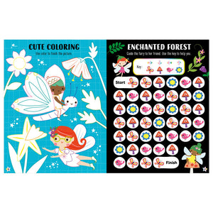 Product image 2 of Glow in the Dark Fairyland Activity Book, a sticker activity book for ages 4+, by Make Believe Ideas.