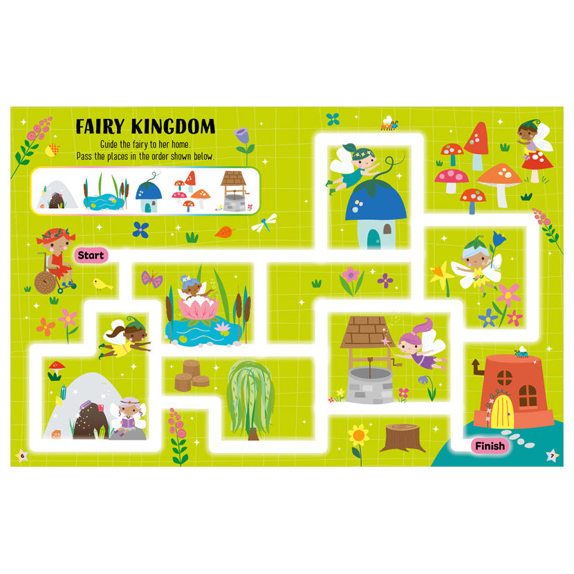 Product image 3 of Glow in the Dark Fairyland Activity Book, a sticker activity book for ages 4+, by Make Believe Ideas.