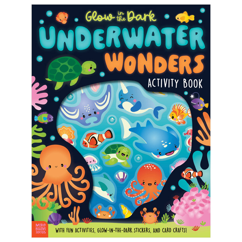 Product image 1 of Glow in the Dark Underwater Wonders, a sticker activity book for ages 4+, by Make Believe Ideas.