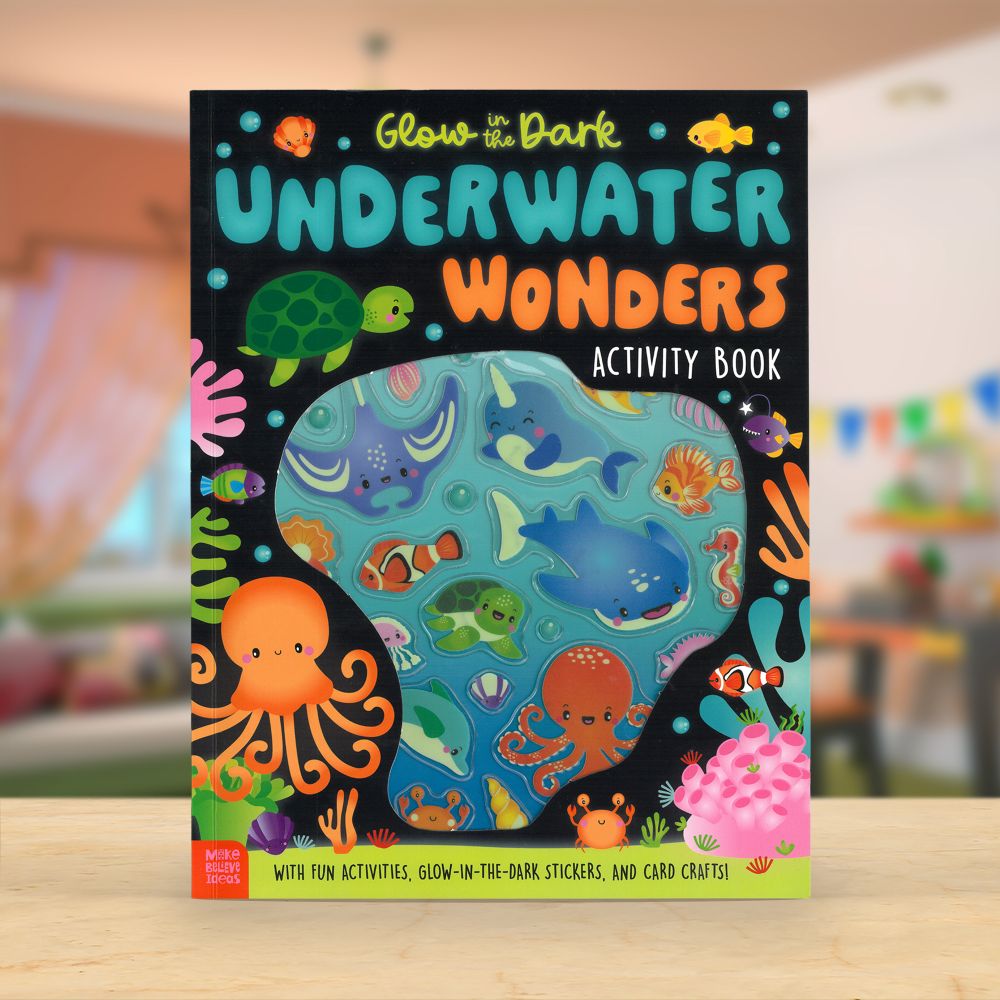 Product image 2 of Glow in the Dark Underwater Wonders, a sticker activity book for ages 4+, by Make Believe Ideas.