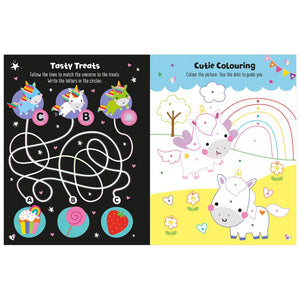 Product image 4 of Glow in the Dark Unicorns Activity Book, a sticker activity book for ages 4+, by Make Believe Ideas.