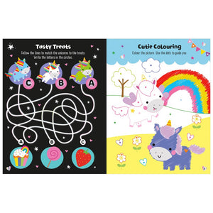 Product image 7 of Glow in the Dark Unicorns Activity Book, a sticker activity book for ages 4+, by Make Believe Ideas.