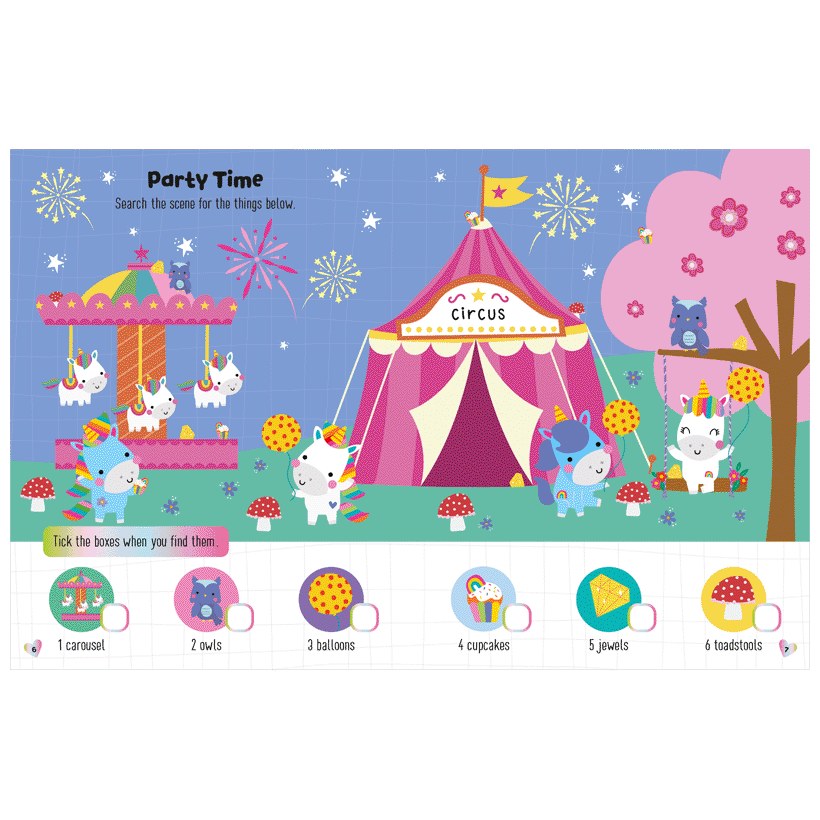 Product image 9 of Glow in the Dark Unicorns Activity Book, a sticker activity book for ages 4+, by Make Believe Ideas.