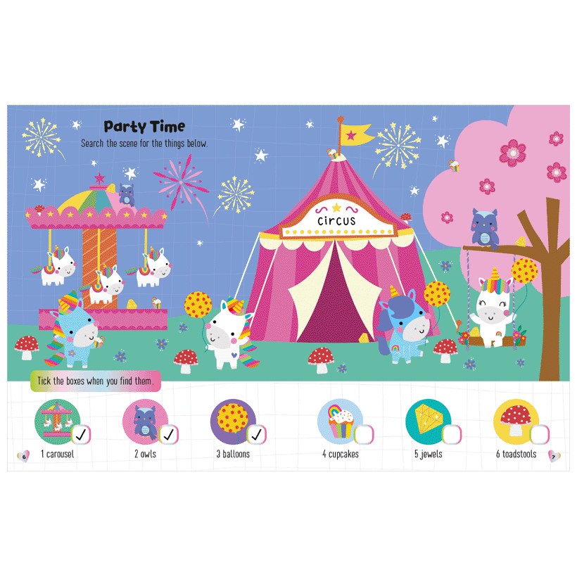 Product image 12 of Glow in the Dark Unicorns Activity Book, a sticker activity book for ages 4+, by Make Believe Ideas.