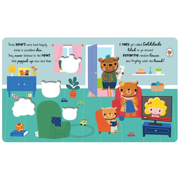 Product image 2 of Goldilocks and the Three Bears, a board book for ages 0+, by Make Believe Ideas.
