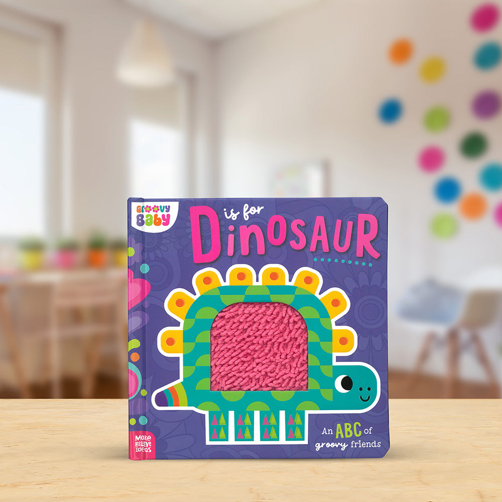 Product image 2 of Groovy Baby D is for Dinosaur, a board book for ages 0+, by Make Believe Ideas.