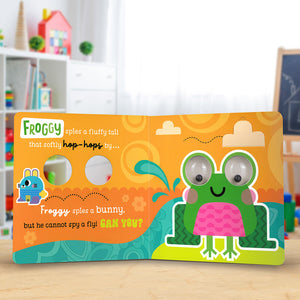 Product image 3 of Groovy Baby I Spy a Fly!, a board book for ages 0+, by Make Believe Ideas.