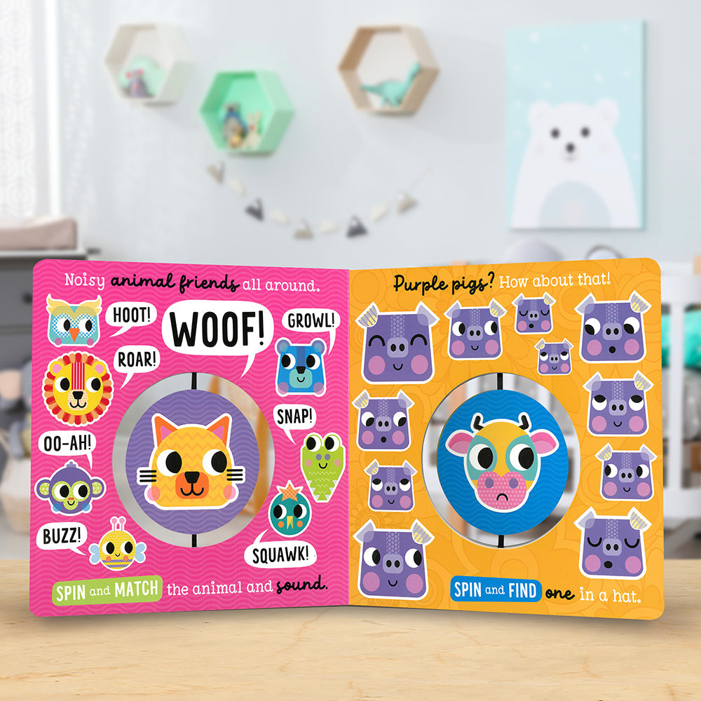 Product image 3 of Groovy Baby Spin and Find, a board book for ages 0+, by Make Believe Ideas.