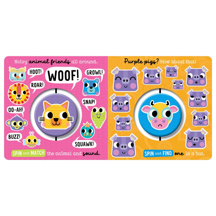 Product image 7 of Groovy Baby Spin and Find, a board book for ages 0+, by Make Believe Ideas.
