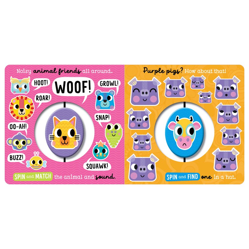 Product image 8 of Groovy Baby Spin and Find, a board book for ages 0+, by Make Believe Ideas.