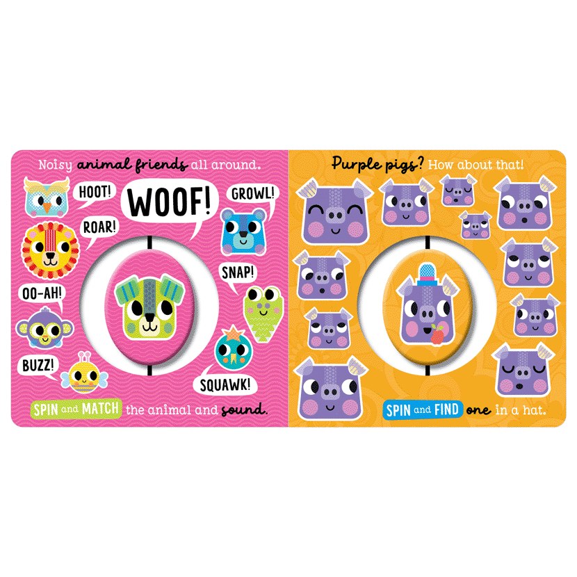 Product image 11 of Groovy Baby Spin and Find, a board book for ages 0+, by Make Believe Ideas.