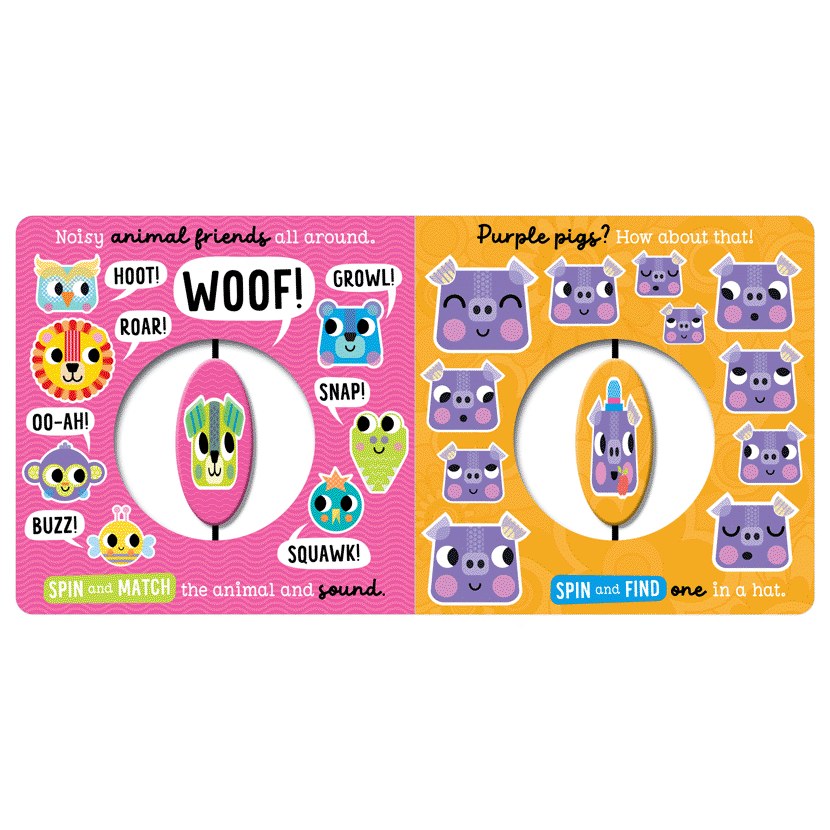 Product image 14 of Groovy Baby Spin and Find, a board book for ages 0+, by Make Believe Ideas.