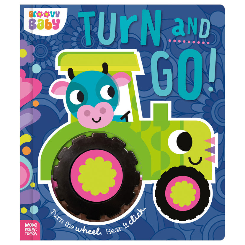Product image 1 of Groovy Baby Turn and Go!, a board book for ages 0+, by Make Believe Ideas.