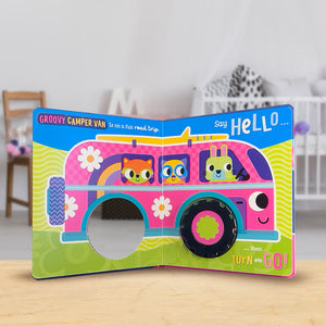 Product image 4 of Groovy Baby Turn and Go!, a board book for ages 0+, by Make Believe Ideas.